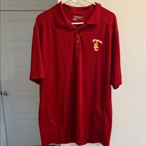 Nike Red Polo Shirt with Embroidered Logo USC - university Southern California